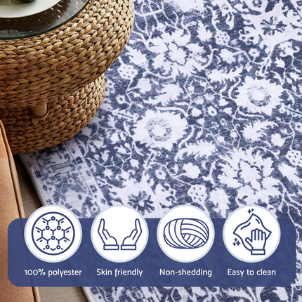 Artiss Floor Rug 240X340cm Soft Velvet Washable Modern Area Rug Floor Carpet Mat