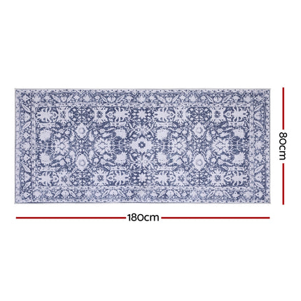 Artiss Hallway Runner Rug 80x180cm Soft Velvet Washable Modern Kitchen Mat