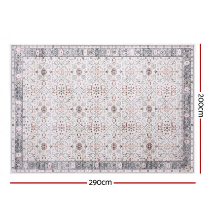 Artiss Washable Floor Rug 200x290cm Large Area Rug Modern Living Room Carpet