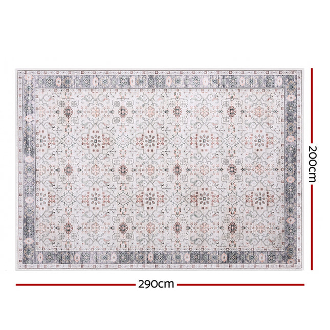 Artiss Washable Floor Rug 200x290cm Large Area Rug Modern Living Room Carpet
