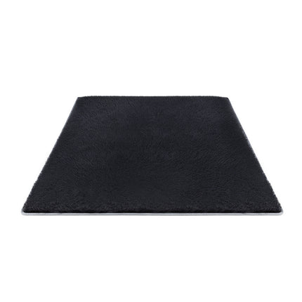 Artiss Floor Rug 140x200cm Plush Area Shaggy Rug Living Room Bedroom Carpet Black