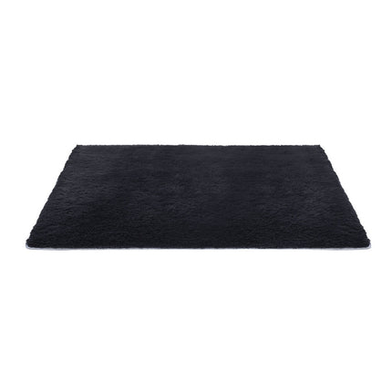 Artiss Floor Rug 140x200cm Plush Area Shaggy Rug Living Room Bedroom Carpet Black