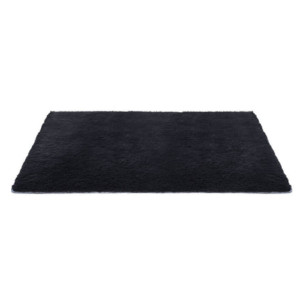 Artiss Floor Rug 160x230cm Plush Area Shaggy Rug Living Room Bedroom Carpet Black