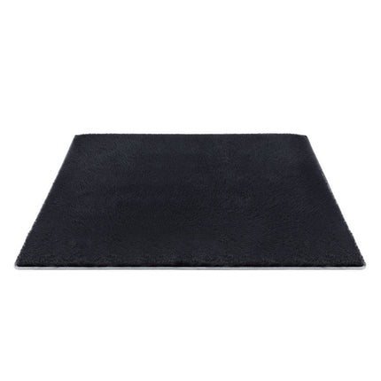 Artiss Floor Rug 200x230cm Plush Area Shaggy Rug Living Room Bedroom Carpet Black