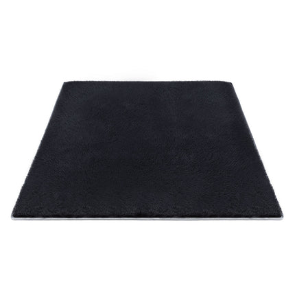 Artiss Floor Rug 200x290cm Plush Area Shaggy Rug Living Room Bedroom Carpet Black