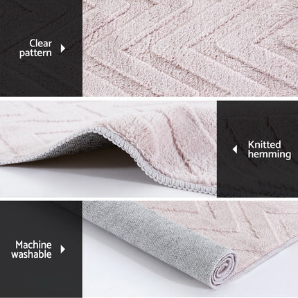 Artiss Rug 120x160cm Area Rug Washable Mat Large Carpet Microfiber Ripple