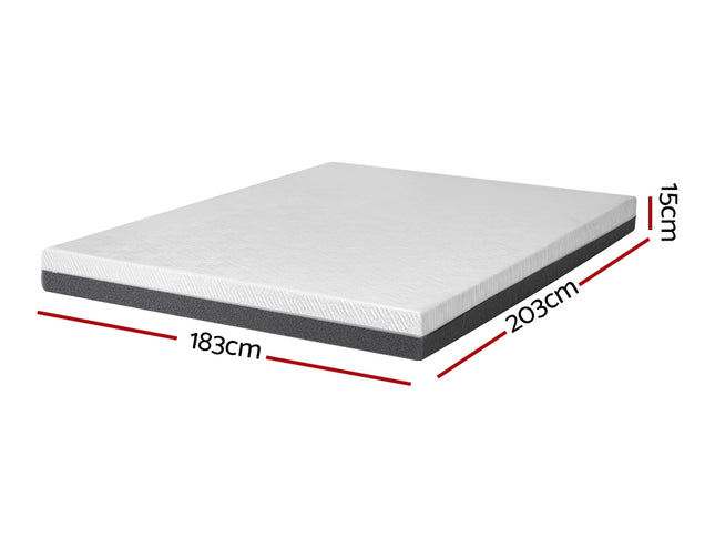 Giselle Bedding Memory Foam Mattress Bed Cool Gel Non Spring 15cm King