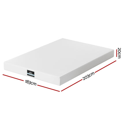 Giselle 20cm Memory Foam Mattress Green Tea King