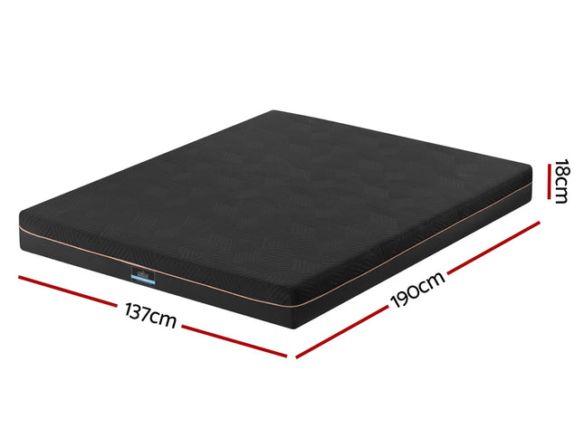 Giselle 18cm Memory Foam Mattress Green Tea Foam Cool Gel Foam Mattresses Double