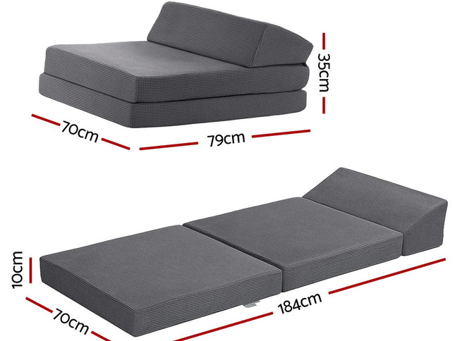 Giselle Foldable Mattress Folding Sofa Bed Trifold Sleeping Camping Cushion Mat
