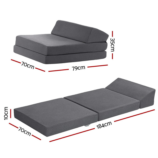 Giselle Foldable Mattress Folding Sofa Bed Trifold Sleeping Camping Cushion Mat