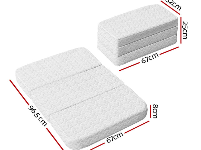 Giselle Bedding Foldable Mattress Folding Foam Cot Bed Cool Gel