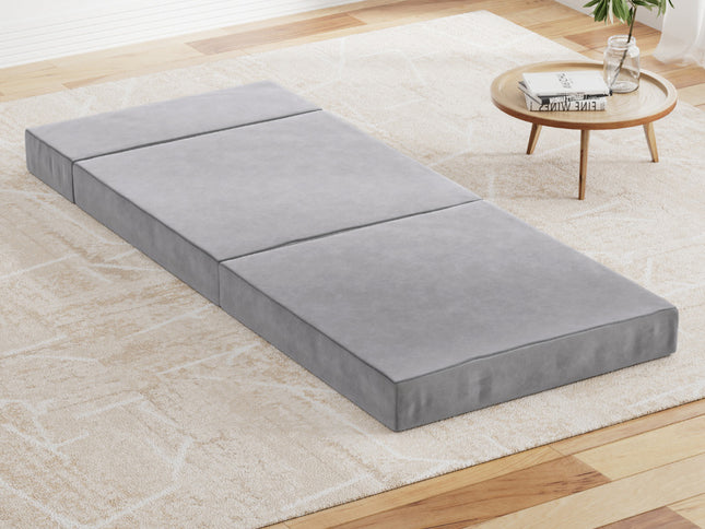Giselle Bedding Foldable Mattress Folding Foam Bed Mat Light Grey