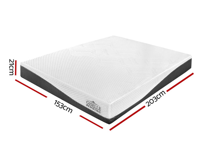 Giselle Bedding Memory Foam Mattress Bed Cool Gel Non Spring 21cm Queen