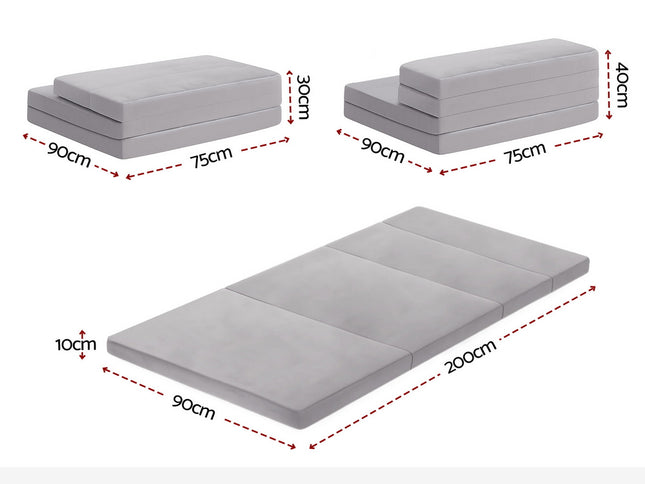 Giselle Foldable Mattress Folding Sofa Bed 4-fold Sleeping Camping Cushion Mat