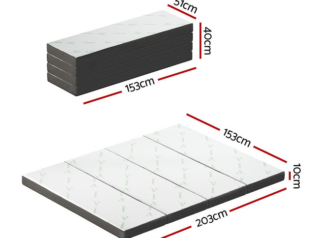 Giselle Bedding Foldable Mattress Folding Foam Queen Bamboo