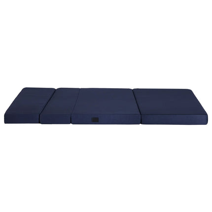 Giselle Foldable Mattress Folding Foam Mattresses Portable Floor Mat Blue Double