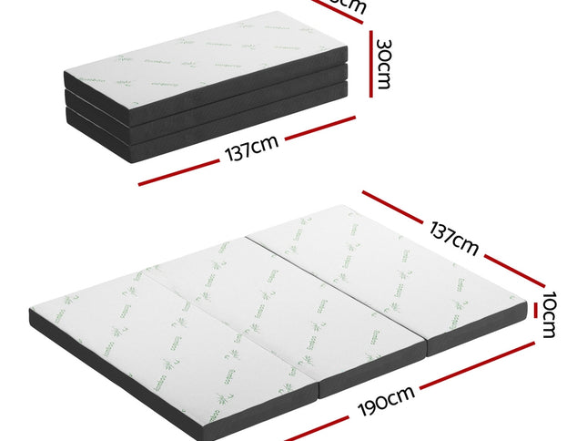 Giselle Bedding Foldable Mattress Folding Foam Double Bamboo