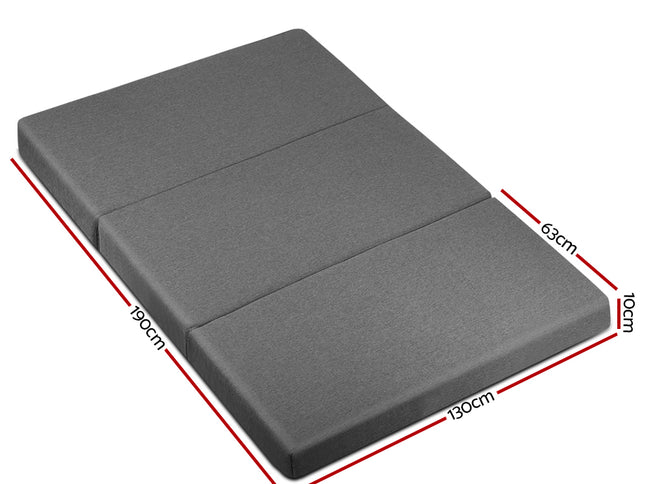 Giselle Bedding Foldable Mattress Folding Foam Double Grey