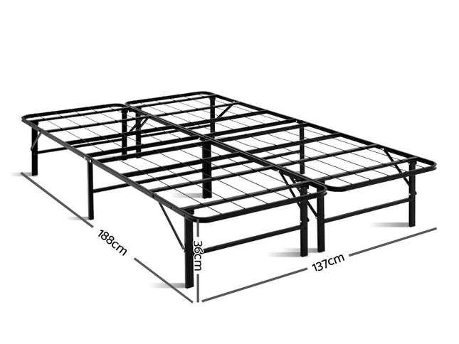 Artiss Folding Bed Frame Metal Base - Double