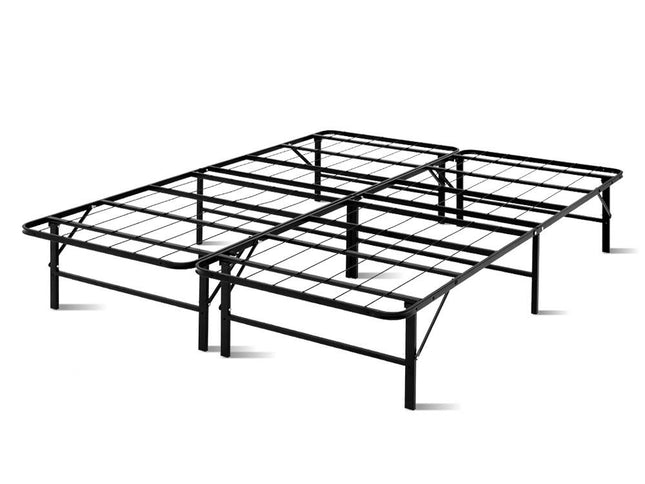 Artiss Folding Bed Frame Metal Base - Queen