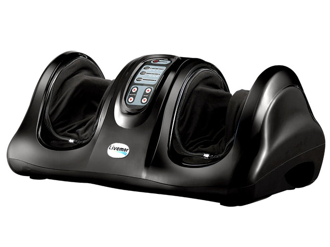 Livemor Foot Massager Shiatsu Massagers Electric Remote Roller Kneading Black
