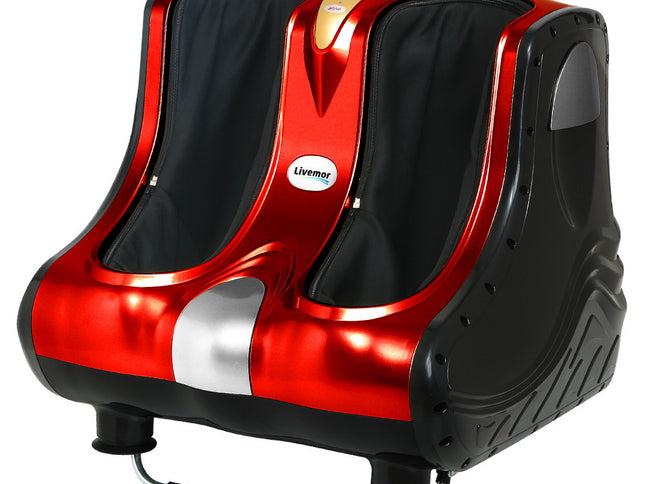 Livemor Foot Massager Massagers Shiatsu Electric Roller Ankle Calf Leg Kneading Red