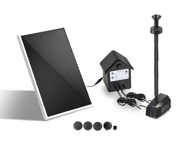 Gardeon Solar Pond Pump Submersible Water Fountain with Battery Kit LED Lights 4FT