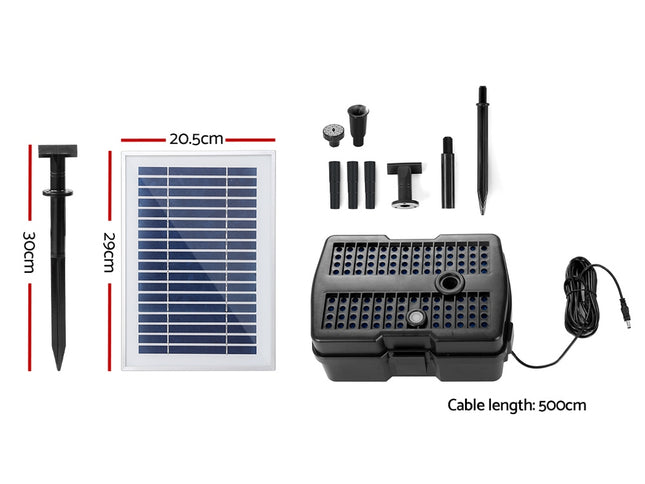 Gardeon Solar Pond Pump with Filter Box 4.6FT