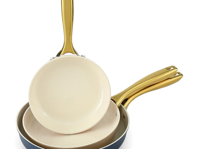 5-star Chef Frying Pan 3PCS Shades Frypan Set Ceramic Coating Multi Colour