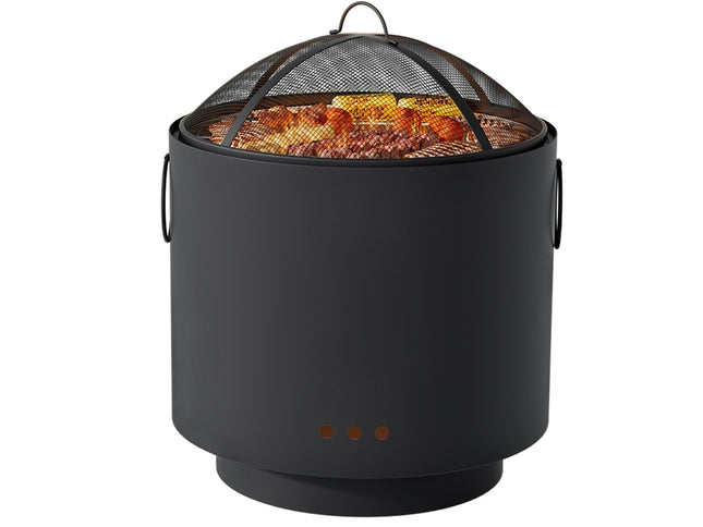 Grillz Fire Pit BBQ Portable Deep Bowl Outdoor Fireplace