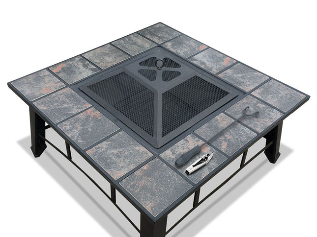 Grillz Fire Pit BBQ Grill Ice Bucket 4-In-1 Table