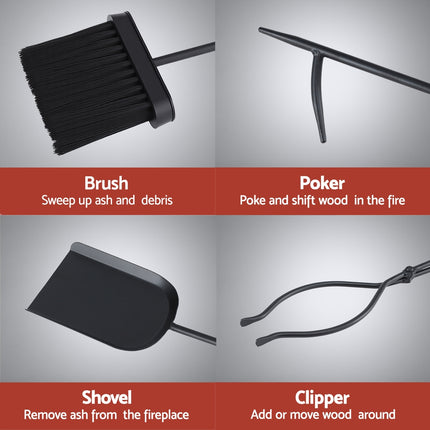 Grillz Fire Pit Tool Set 5 PCS