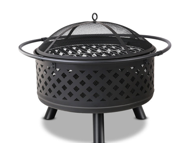 Grillz Fire Pit BBQ Grill 76cm