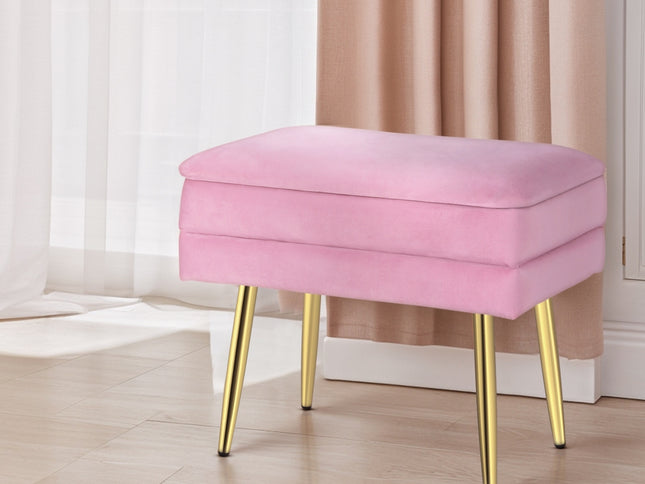 Artiss Ottoman Storage Foot Stool Vanity Velvet Pink