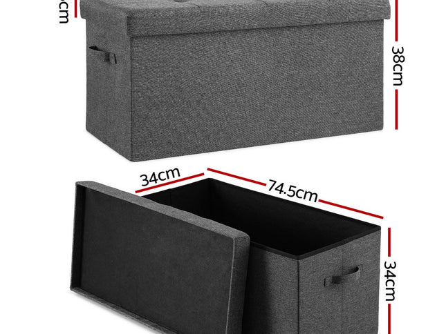 Artiss Storage Ottoman Foot Stool Rest Foldable
