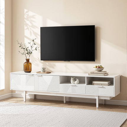 Artiss TV Unit Entertainment Unit Storage Cabinet Drawer 200cm White