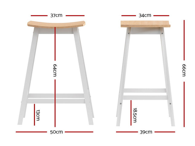 Artiss 2x Bar Stools Wooden Chairs Oak