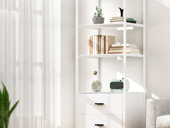 Artiss Bookshelf Display Shelf 2 Drawers 152CM White