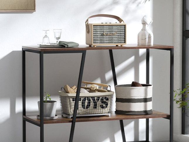 Artiss Console Table 106CM 2-tier Walnut Cora