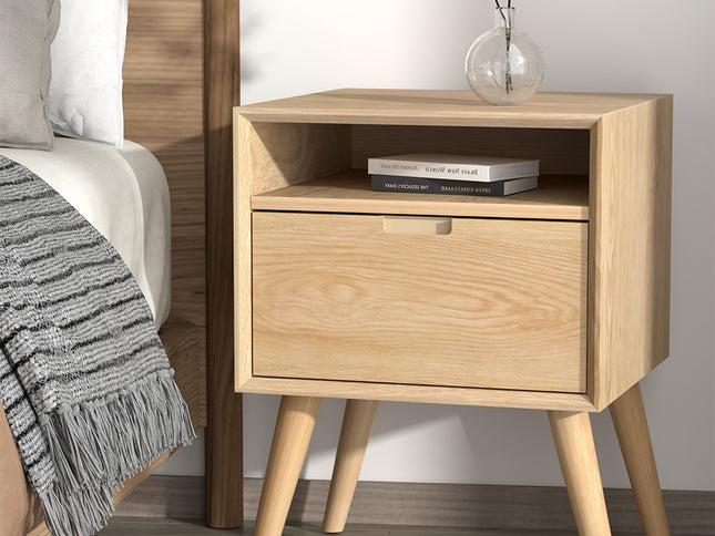 Artiss Bedside Table Drawers Side Table Shelf Storage Cabinet Nightstand GORR