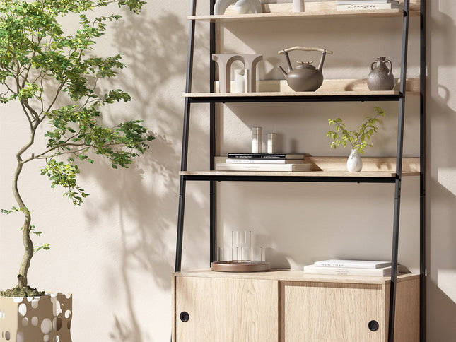 Artiss Bookshelf 5 Tier Cube Cabinet MIRA Oak