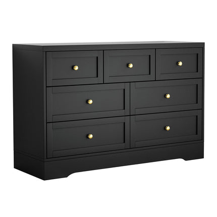 Artiss 7 Chest of Drawers Dresser Table Black