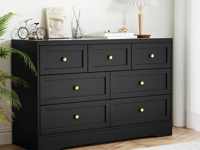 Artiss 7 Chest of Drawers Dresser Table Black