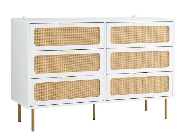 Artiss Chest of 6 Drawers Lowboy Cabinet White