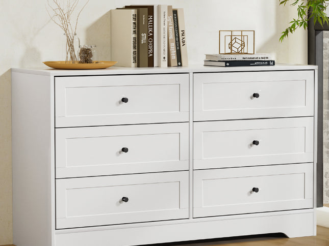 Artiss 6 Chest of Drawers - LEIF White