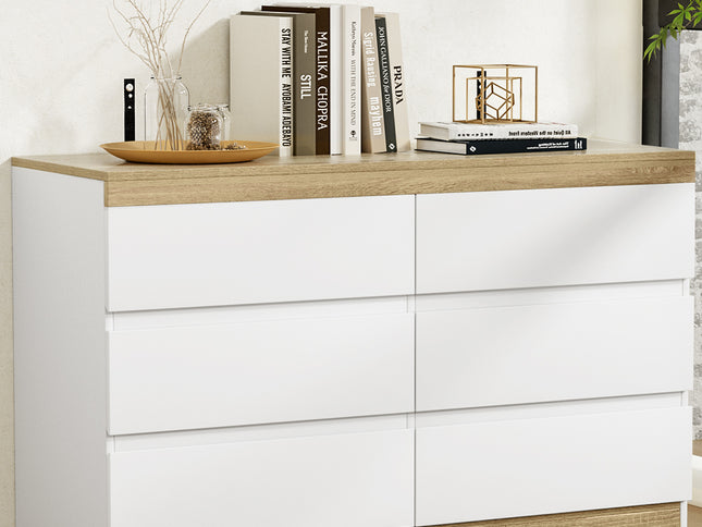 Artiss 6 Chest of Drawers Cabinet Dresser Table Tallboy Storage Bedroom White