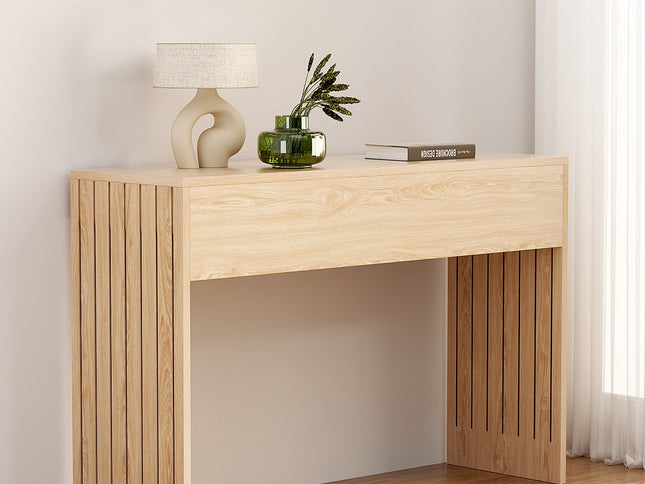 Artiss Console Table Hallway Fluted 120CM Pine