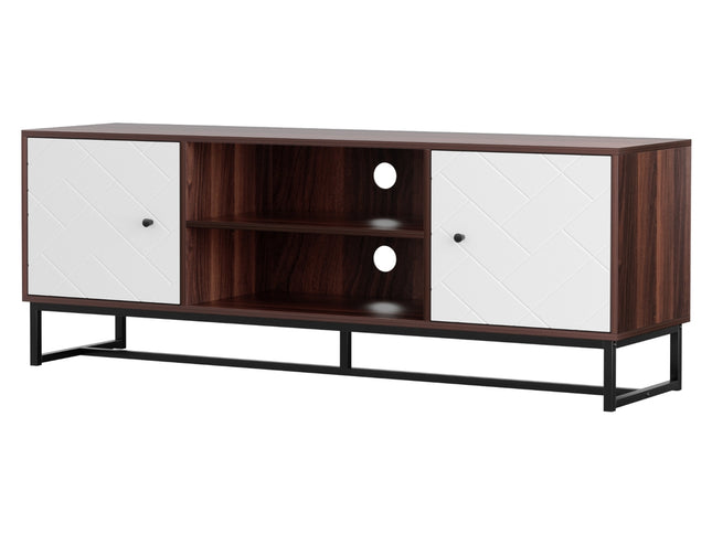 Artiss TV Unit 150cm Storage Shelves Walnut White