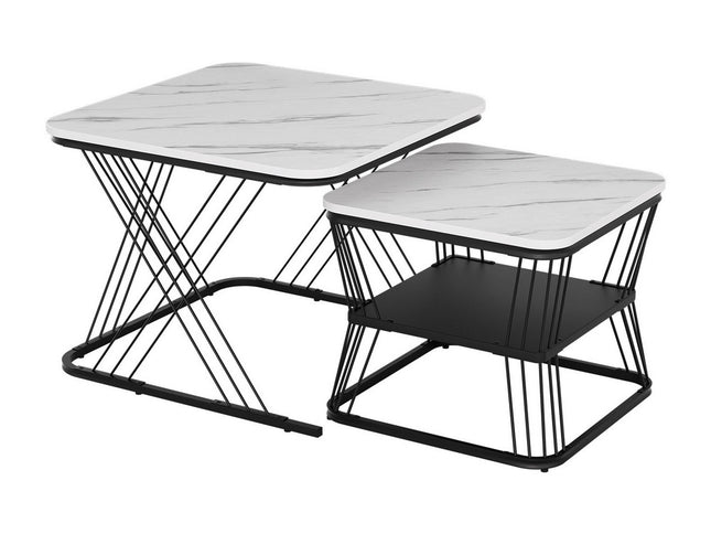 Artiss Nesting Coffee Table Set of 2 Marble Effect